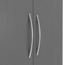 NEVADA 6 DOOR 2 DRAWER WARDROBE - 3D EFFECT GREY