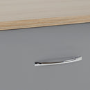 NEVADA 6 DRAWER CHEST - GREY GLOSS/LIGHT OAK EFFECT VENEER