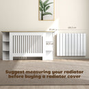 HOMCOM Vertical Slatted Heater Cover for Living Room, White