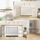 HOMCOM Vertical Slatted Heater Cover for Living Room, White