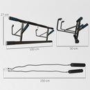 SPORTNOW Pull-Up Bar Doorway Push Up Stand W/ Resistance Bands