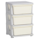 ZONEKIZ Kids Storage Units with Drawers 3 Tier Chest - White