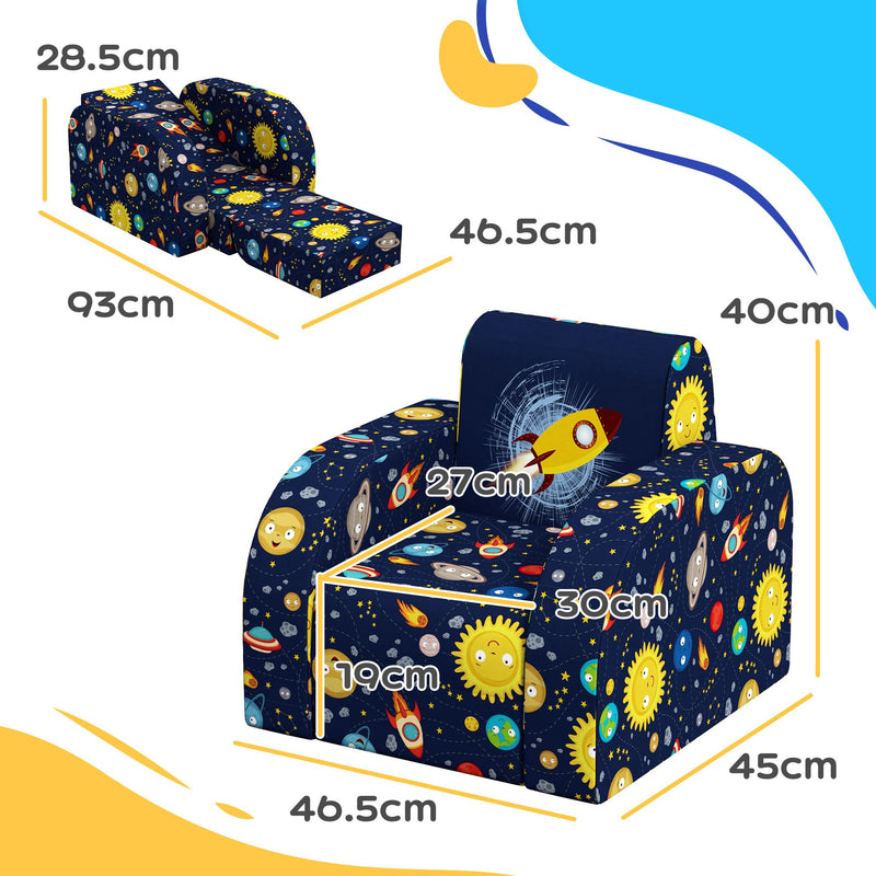 AIYAPLAY Kids Armchair, Foldable Toddler Chair For Bedroom