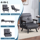 HOMCOM Click Clack Single Chair Bed Settee For Living Room, Guest Room