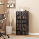 HOMCOM Set of 2 CD Storage Units with Adjustable Shelves, High Gloss Black