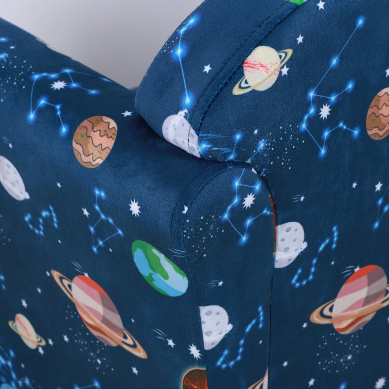 HOMCOM Children's Planet-Themed Armchair - Blue