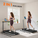 SPORTNOW Folding Treadmill Under Desk Walking Pad with Incline
