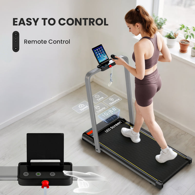SPORTNOW Folding Treadmill Under Desk Walking Pad with Incline