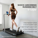 SPORTNOW Folding Treadmill Under Desk Walking Pad with Incline