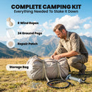Outsunny Inflatable Tent, 4 Season Hot Tent 10000mm Waterproof, Khaki