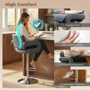 HOMCOM Bar Stools Adjustable Swivel With Armrest Set Of 2 Grey