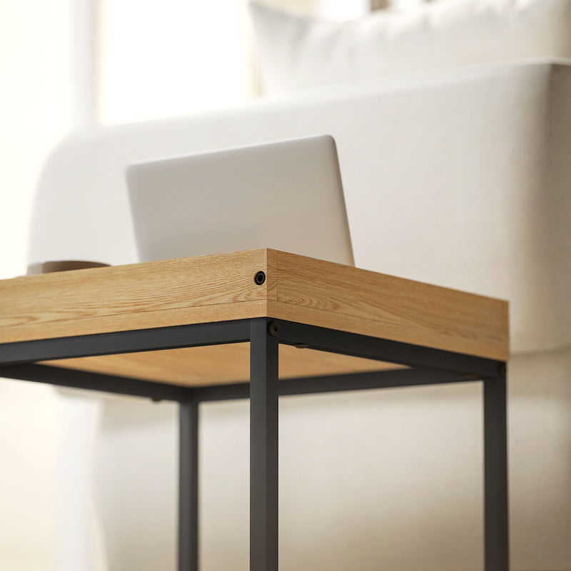 HOMCOM Modern Coffee Table Set Square Nest of Tables for Small Space