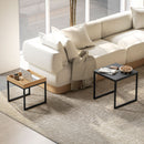 HOMCOM Modern Coffee Table Set Square Nest of Tables for Small Space
