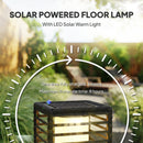 Outsunny Garden Rattan Lamp, 68 cm Solar Rattan Floor Lamp with Auto On/Off