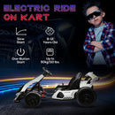 HOMCOM 24V Electric Go Kart For Kids With Adjustable Seat