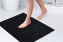 Noodle Soft Touch Non-Slip Bathroom Rug in Black