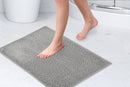 Noodle Soft Touch Non-Slip Bathroom Rug in Silver