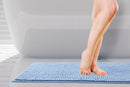 Noodle Soft Touch Non-Slip Bathroom Rug in Blue