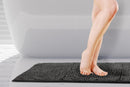 Noodle Soft Touch Non-Slip Bathroom Rug in Black