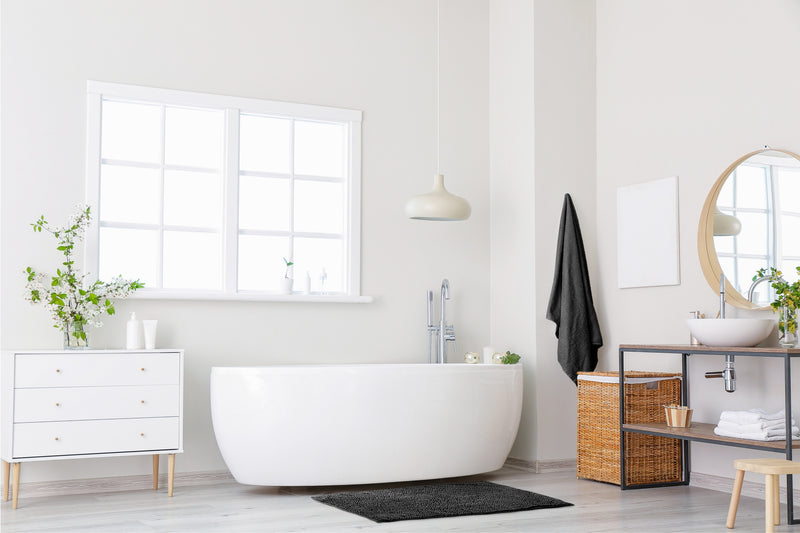 Noodle Soft Touch Non-Slip Bathroom Rug in Black