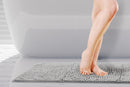 Noodle Soft Touch Non-Slip Bathroom Rug in Silver