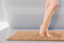 Noodle Soft Touch Non-Slip Bathroom Rug in Walnut