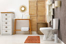 Noodle Soft Touch Non-Slip Bathroom Rug in Burnt Orange