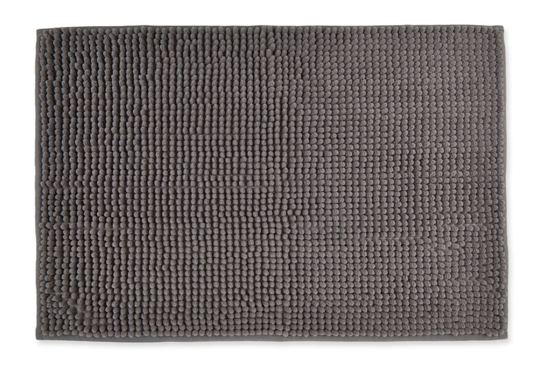 Noodle Soft Touch Non-Slip Bathroom Rug in Graphite