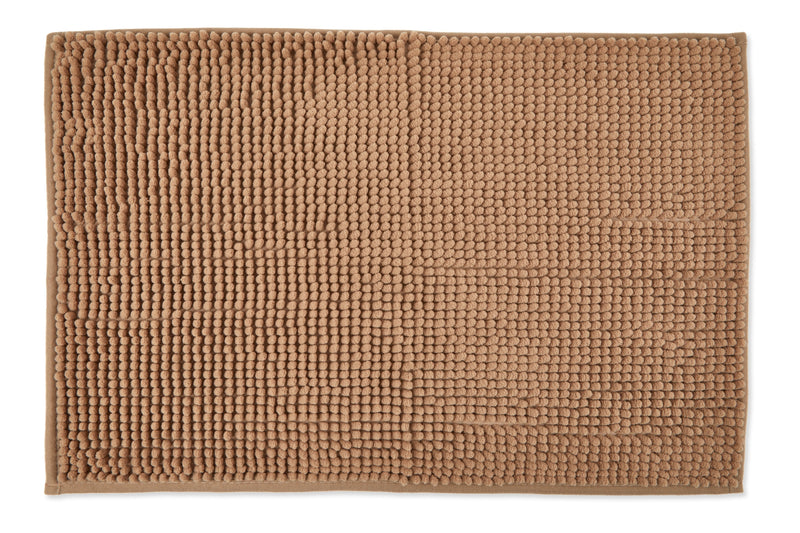 Noodle Soft Touch Non-Slip Bathroom Rug in Walnut