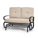 3 Person Patio Glider Chair with Cushions