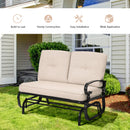 3 Person Patio Glider Chair with Cushions