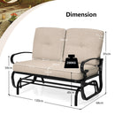 3 Person Patio Glider Chair with Cushions