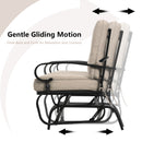3 Person Patio Glider Chair with Cushions