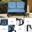 2 Person Patio Glider Chair with Cushions