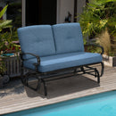 2 Person Patio Glider Chair with Cushions