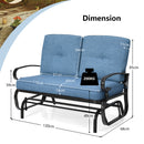 2 Person Patio Glider Chair with Cushions