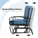 2 Person Patio Glider Chair with Cushions