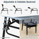 3 Pieces Patio Bistro Set With Coffee Table And 2 Stackable Chairs-Black