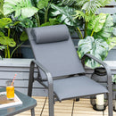 3 Pieces Patio Bistro Set With Coffee Table And 2 Stackable Chairs-Grey