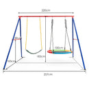 Large Metal Swing Stand with Heavy Duty A-Frame-Red