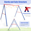 Large Metal Swing Stand with Heavy Duty A-Frame-Red