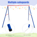 Large Metal Swing Stand with Heavy Duty A-Frame-Red