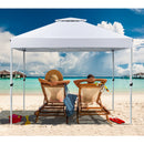 3m X 3m Pop Up Gazebo With Adjustable Height And Double Vented Roof-White