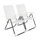 Adjustable Reclining Folding Chair with 7-Level Backrest