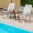 Adjustable Reclining Folding Chair with 7-Level Backrest