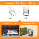 Adjustable Reclining Folding Chair with 7-Level Backrest
