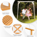2-Person Porch Swing Chair with Adjustable Chains-Natural