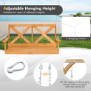 2-Person Porch Swing Chair with Adjustable Chains-Natural