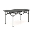 Aluminum Camping Table For 4-6 People-Black