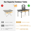 Aluminum Camping Table For 4-6 People-Black